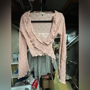Lace Wrap Top in Pink Size Medium NWOT Giveaway